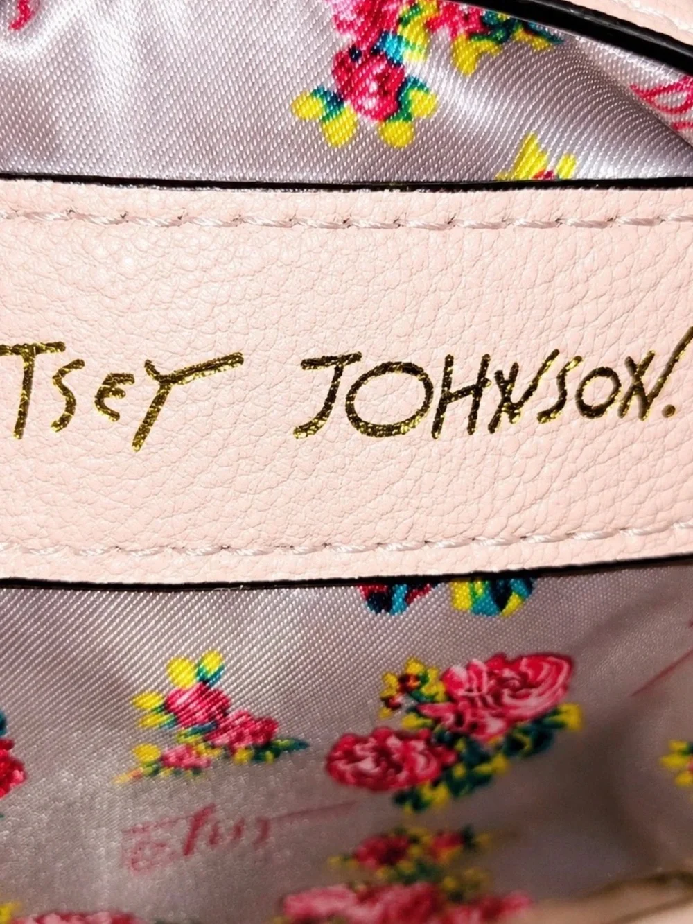 Betsey Johnson Blush Pink Satchel with Gold Heart Lock